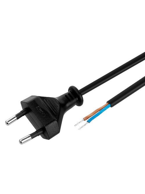 Шнур с выкл. и вилкой  ШВВП 2х0,5мм2 1,8м черн. TDM SQ1305-1001 *1/80