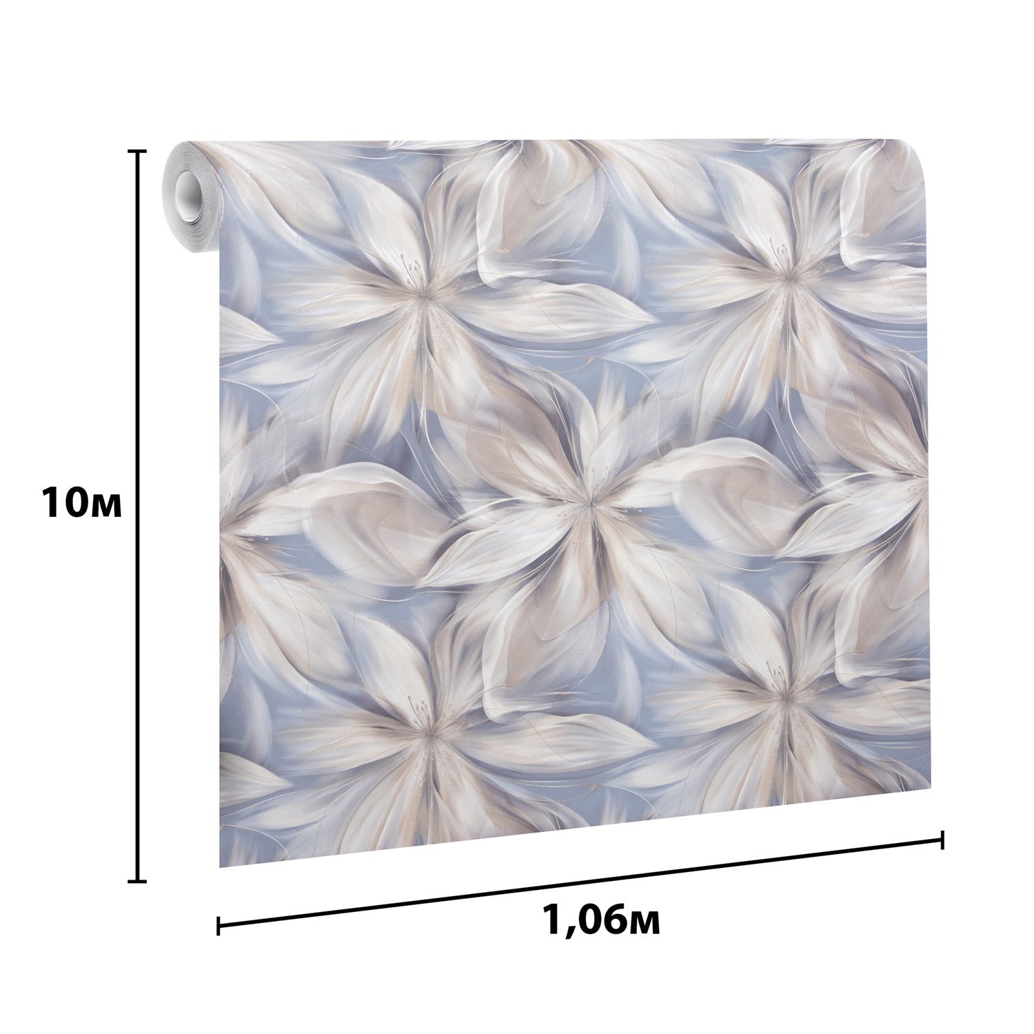 Обои флиз. "Эрисманн" Juliana (гол./сер.) 61008-04 10.05х1.06м *6