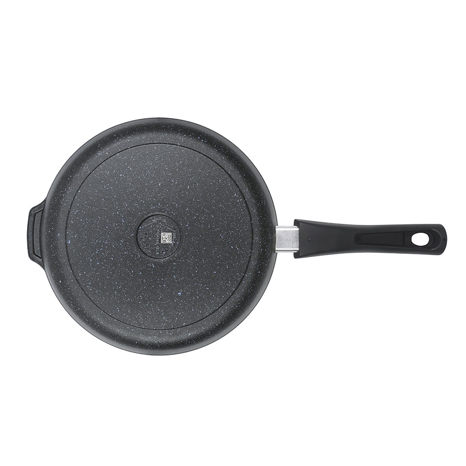 Сковорода алюмин. антипригарная "Kukmara" "Granit" black d22см Съемн.руч. сггч222а *1/4