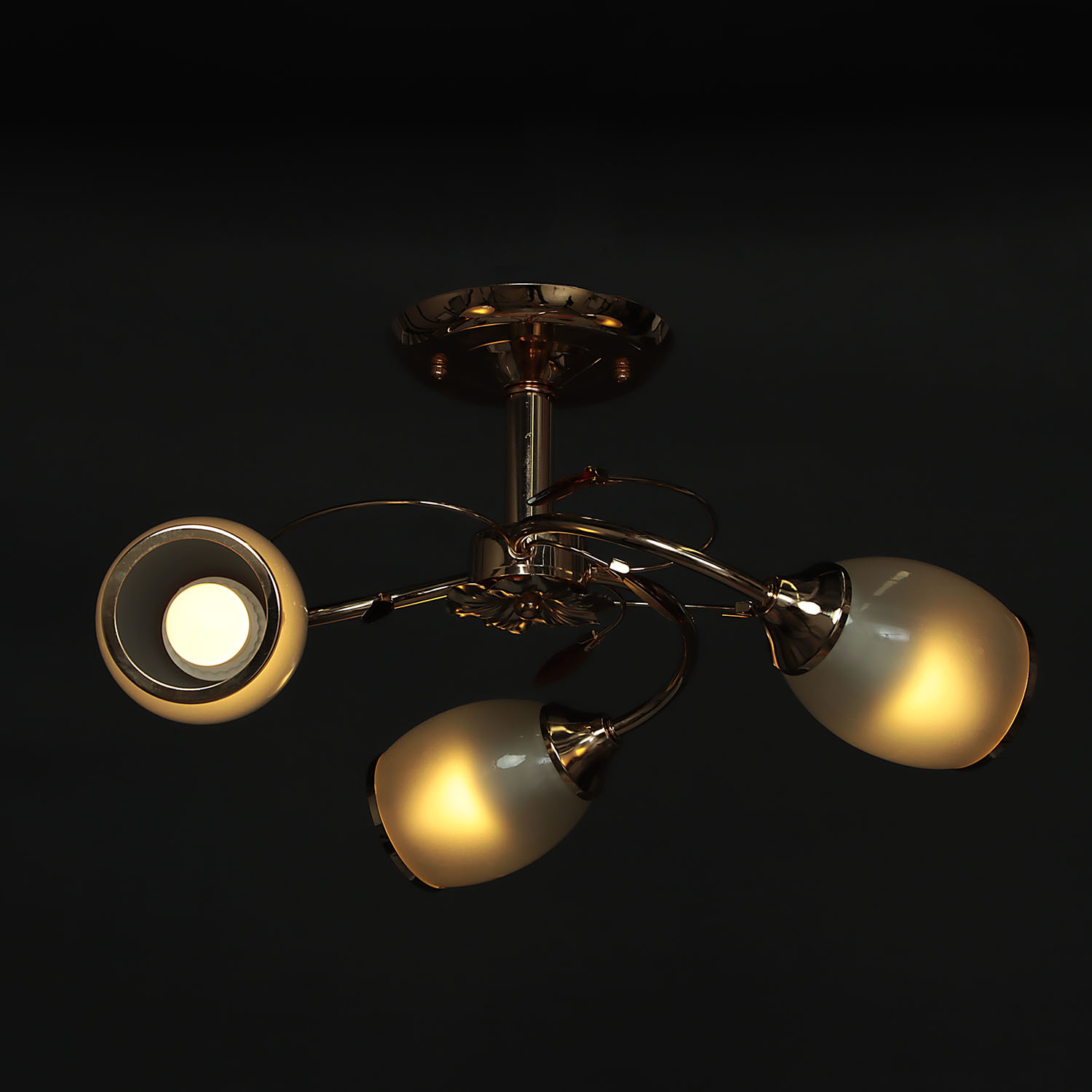 Люстра Verner Lighting Тюльпан К0492/3, 60 Вт, E27, 3 лампы, золото