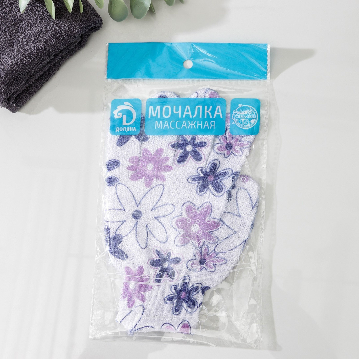 яяяМочалка-перчатка массажная в горошек 18*14 см, цвета МИКС 647559 яяяМочалка-перчатка массажная в горошек 18*14 см, цвета МИКС 647559