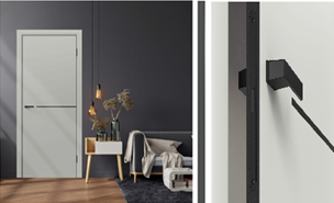 Комплект двери межкомнотной Калифорния Серый жемчуг 800мм (дверь+погонаж+замок+ручка+петли)*1