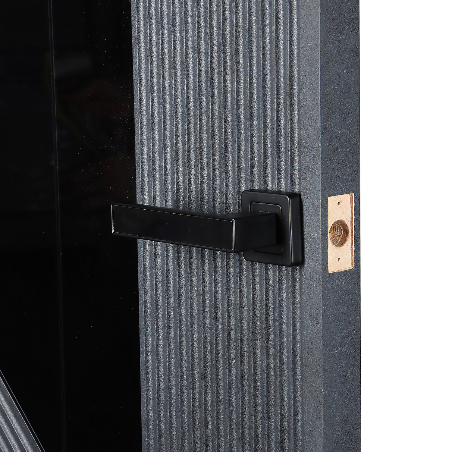 Дверное полотно остекленное ПВХ Нью-Йорк бетон графит 800 мм Аркада