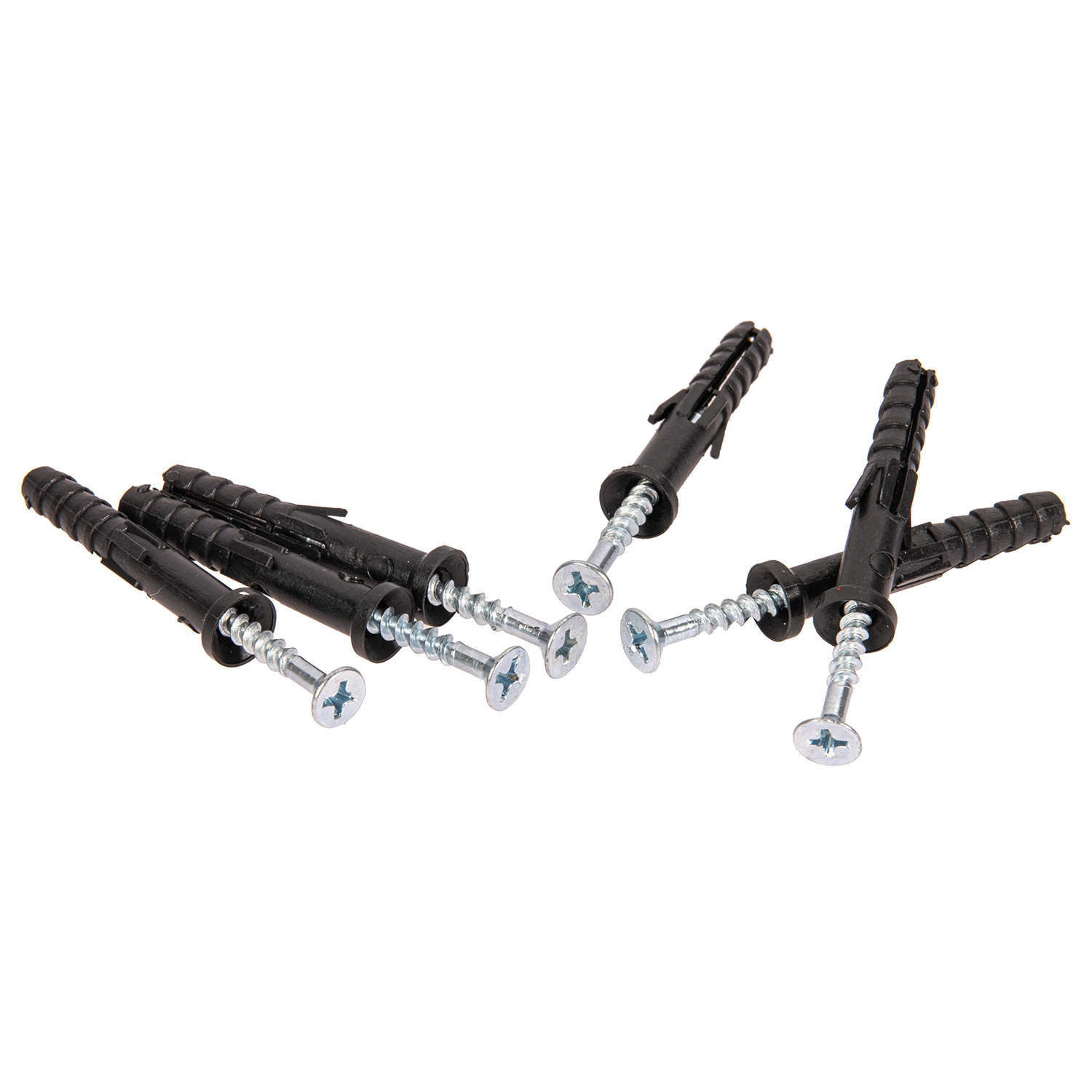 Дюбель с шурупом 6х40 мм BROZEX, с усом, оцинкованная сталь, 150 шт. Дюбель с шурупом 6х40 мм BROZEX, с усом, оцинкованная сталь, 150 шт.