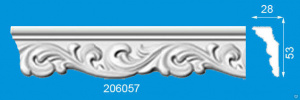 Плинтус потолочный  206057  2,0м  28*53  ЛАГОМ*65 Плинтус потолочный  206057  2,0м  28*53  ЛАГОМ*65