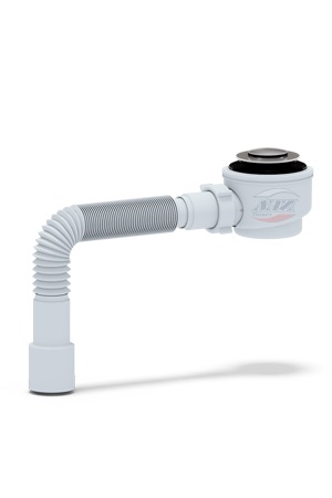 Сифон для душевого поддона 1 1/2",*50/60 Ани хром с гиб.трубой 375*40/50 клик-клак Е415СL *1/8