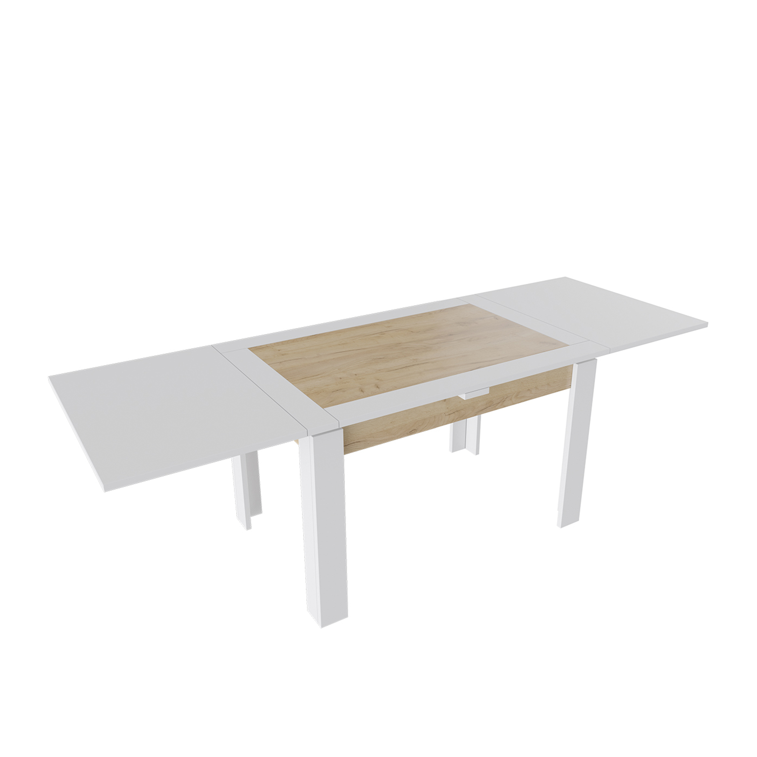 Стол обеденный прямоугольный раздв.Хьюстон Тип4 1200(+1100)*790*760мм Белый, Дуб Крафт золотой*1