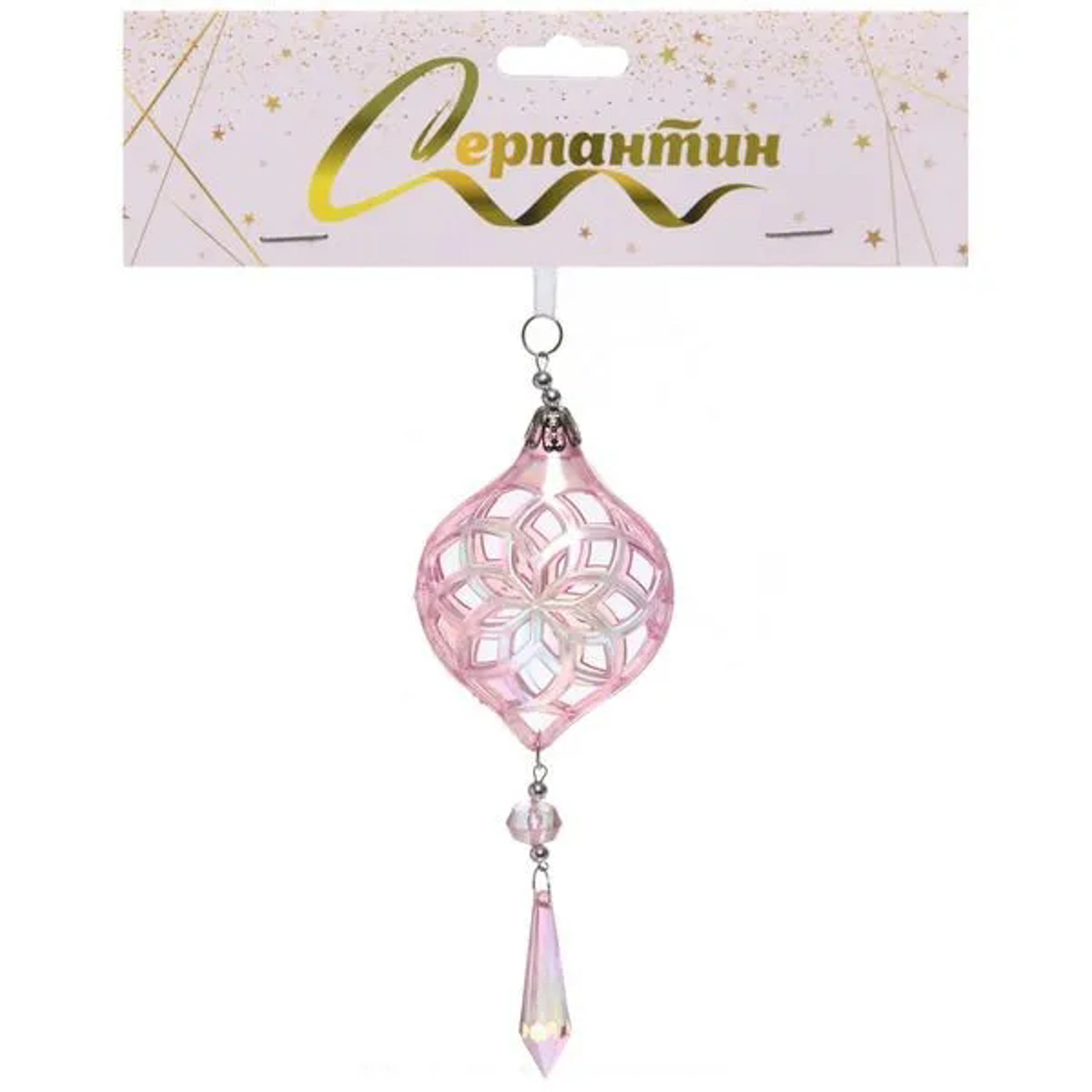 Подвеска "Сказочные узоры" 8*20 см, Розовый