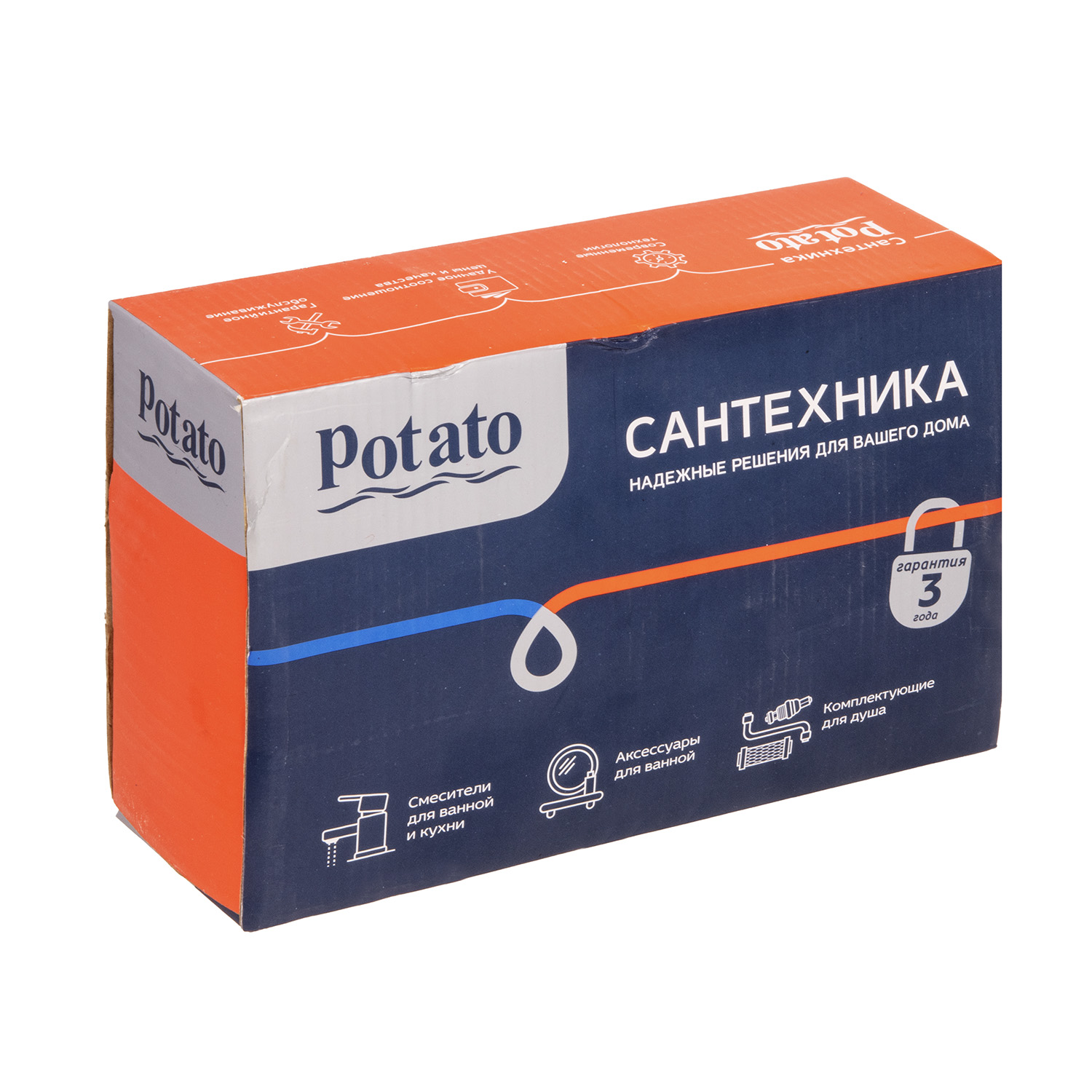 Смеситель для умывальника Potato P1211N с гигиенической лейкой *1/10