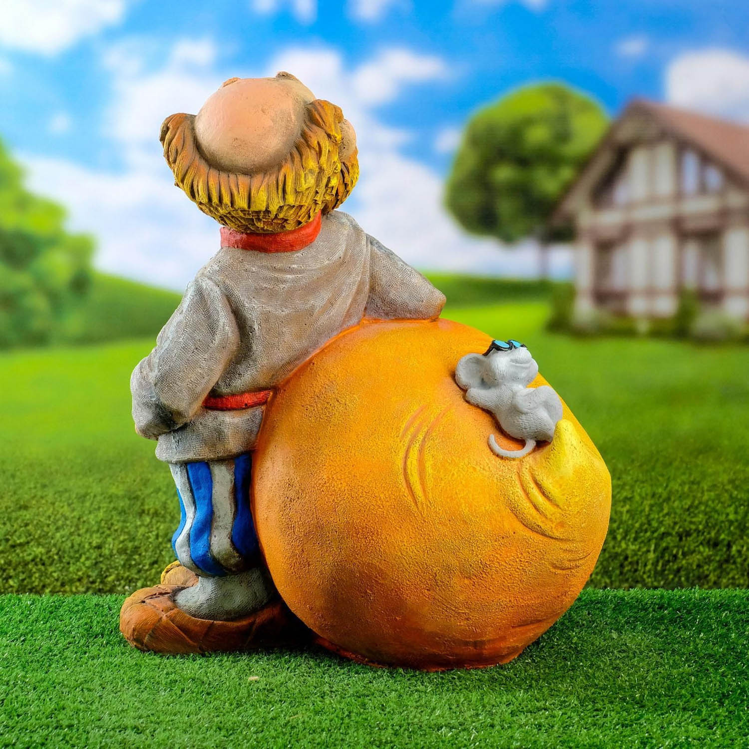Садовая фигура "Дед с репкой" 35х43х47см 6957132