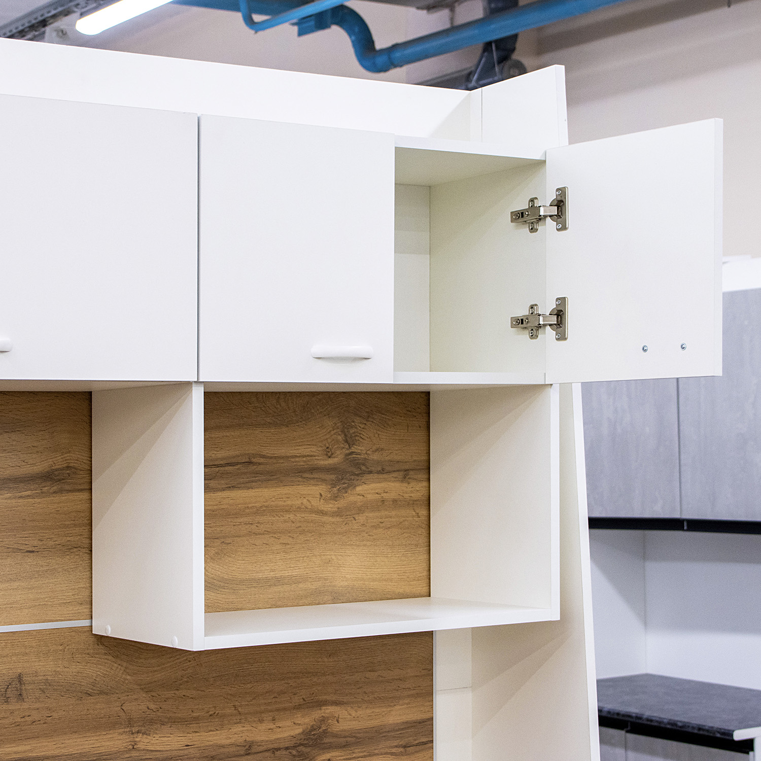 Шкаф навесной 600х676х290 мм BROZEX-WOOD Liberty, с двумя дверцами, белый