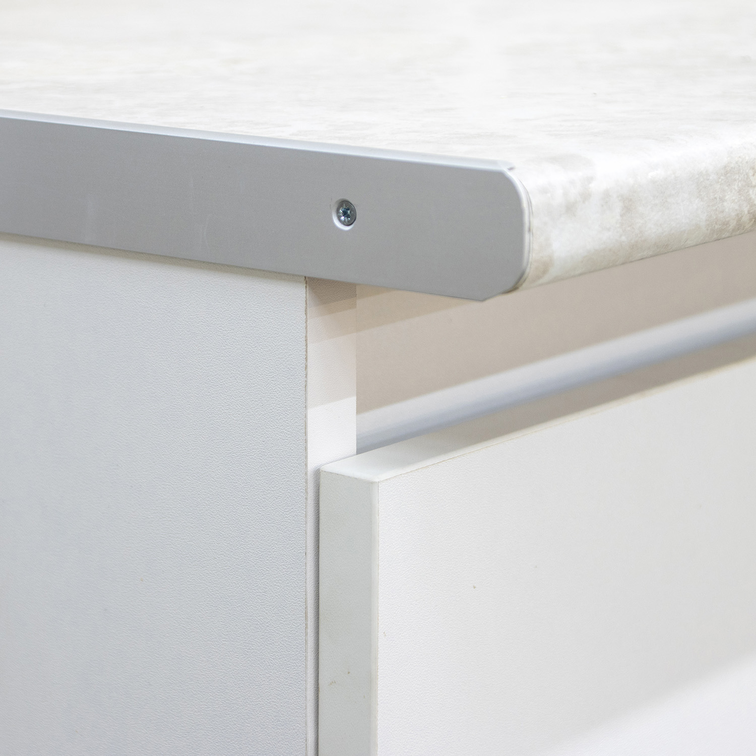 Шкаф напольный 400х850х600 мм BROZEX-WOOD Стиль, с тремя ящиками, белый