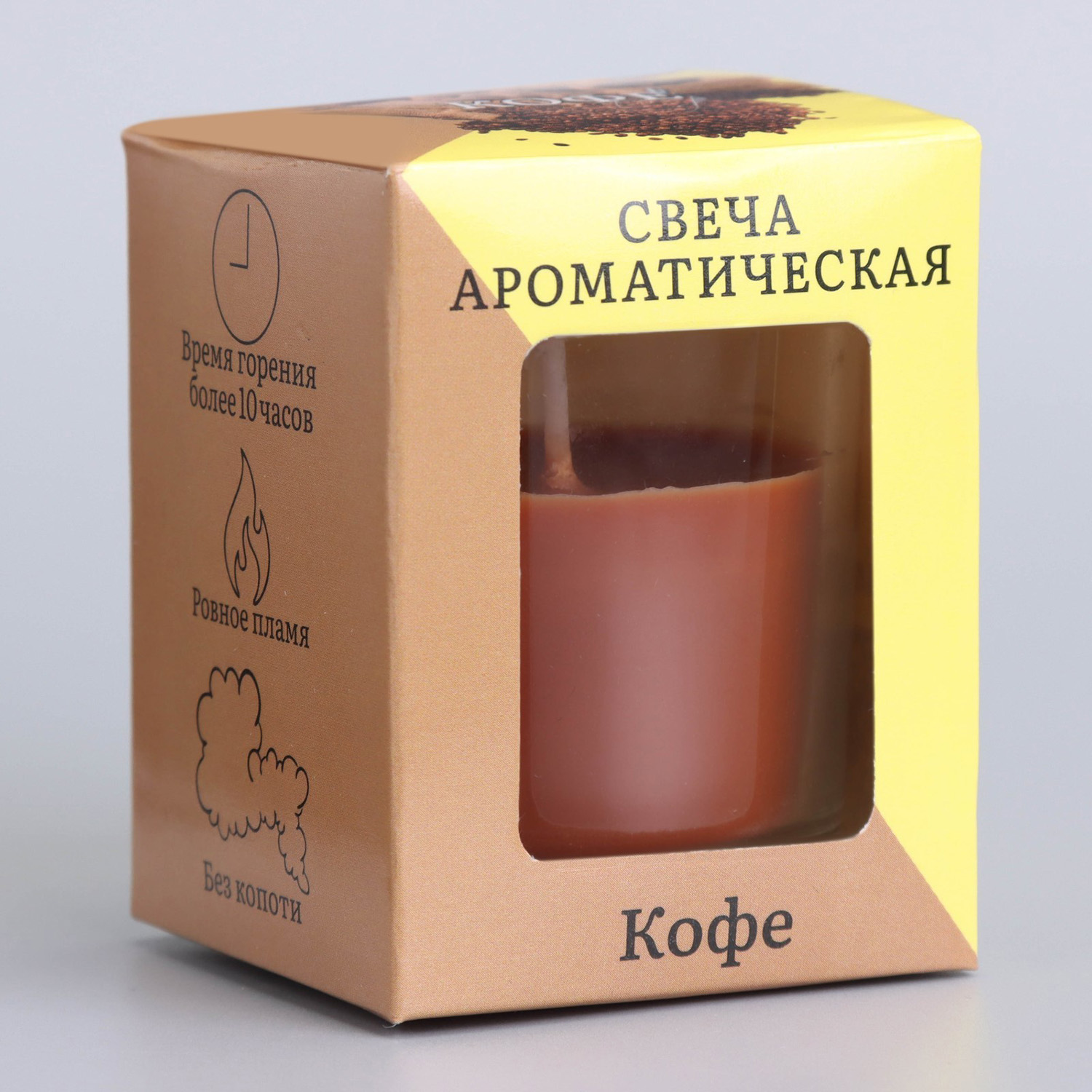 Свеча ароматическая в стекле 5х6см, Кофе  9788471