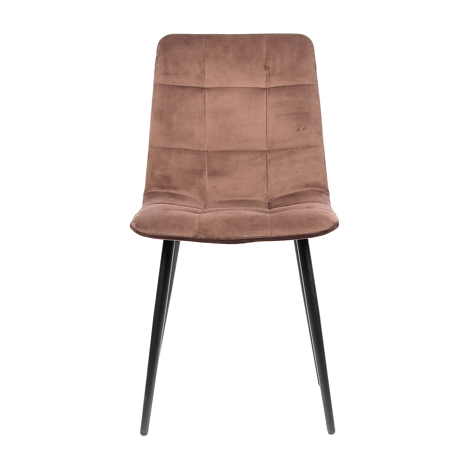 Кресло ТИФФАНИ ЛАЙТ 450x460xh860 велюр КОНФЕТТИ ШОКОЛАД + металл.каркас ДИАМЕТР трубы 25 мм ЧЕРНЫЙ*4