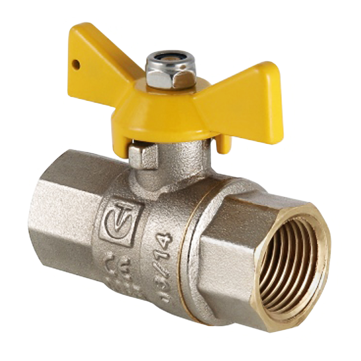 Кран шаровый 1/2" (Ø15) ГАЗОВЫЙ М/М бабочка VALTEC VALGAS 277 *1/16