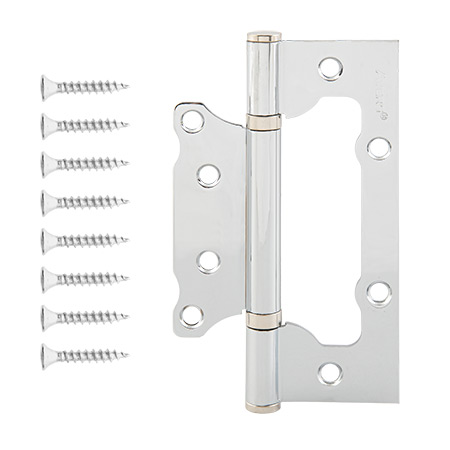 Петля без врезки 125*75*2,5мм ХРОМ CR (комплект 2шт.) AVERS *1/6/48 Петля без врезки 125*75*2,5мм ХРОМ CR (комплект 2шт.) AVERS *1/6/48