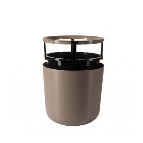 Кашпо пластм. "Лион"  9,5л d верха 250мм h230мм со вставкой Фраппе ЛИ25-90 *1