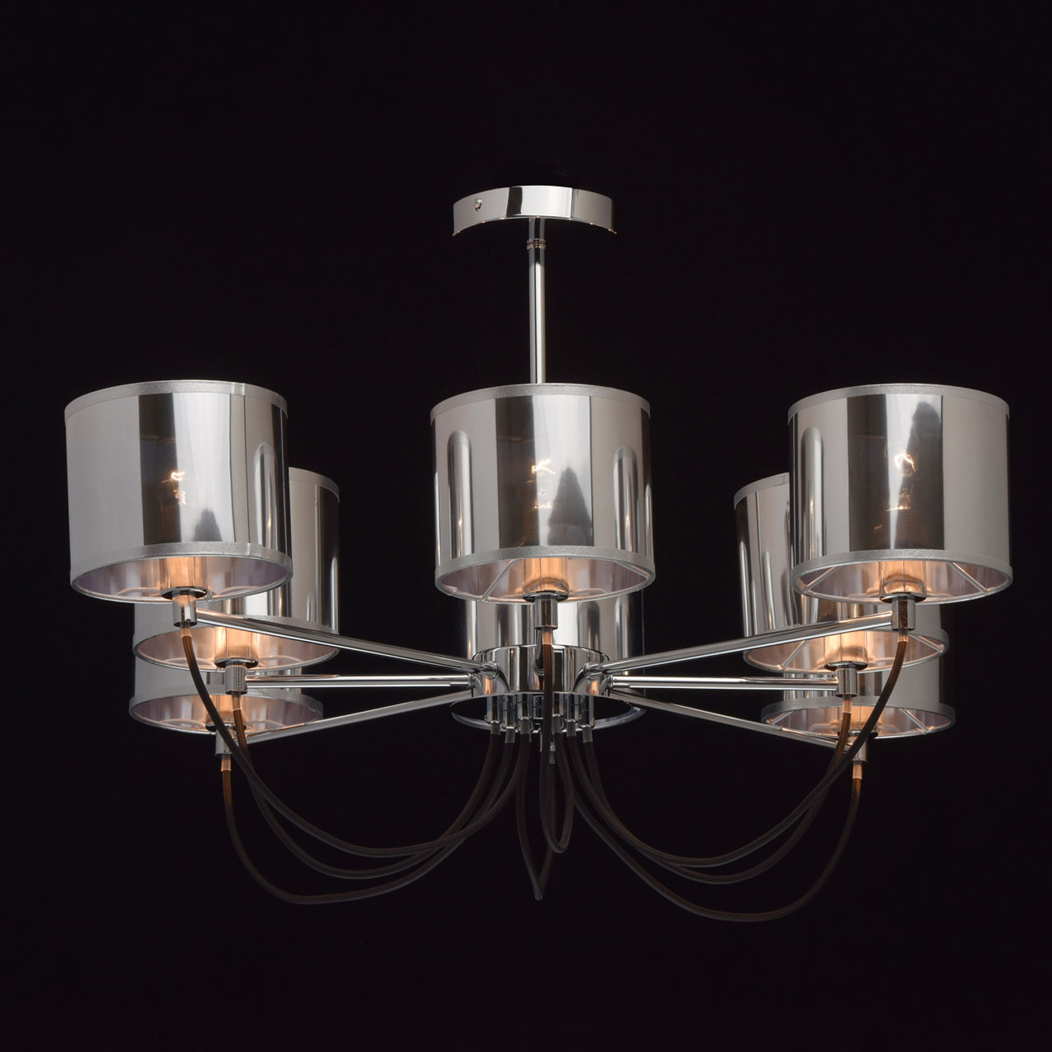 Люстра MW-Light, E14, 8 ламп, 40 Вт, цвет хром