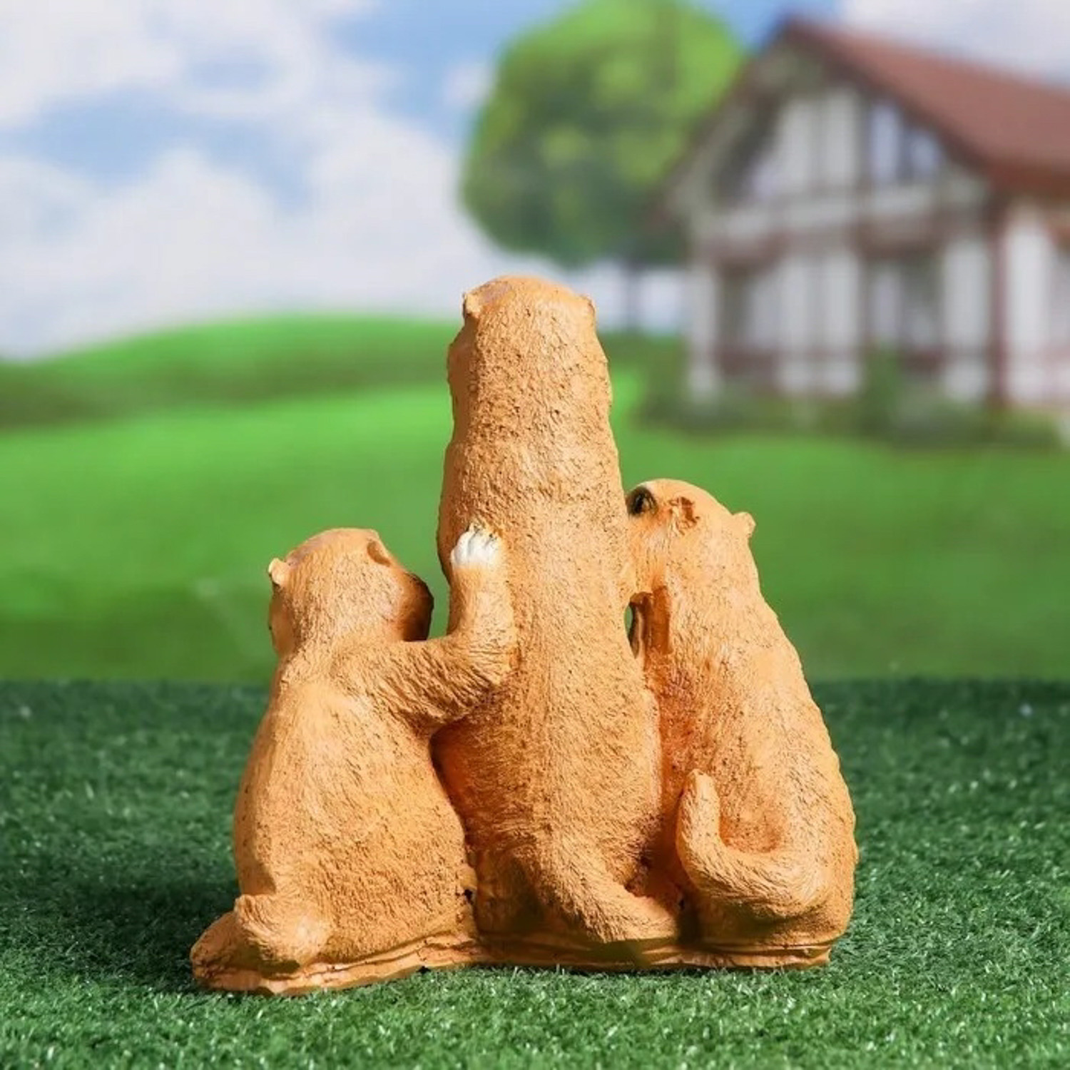 Садовая фигура "Суслики с табличкой" 22см   4074866