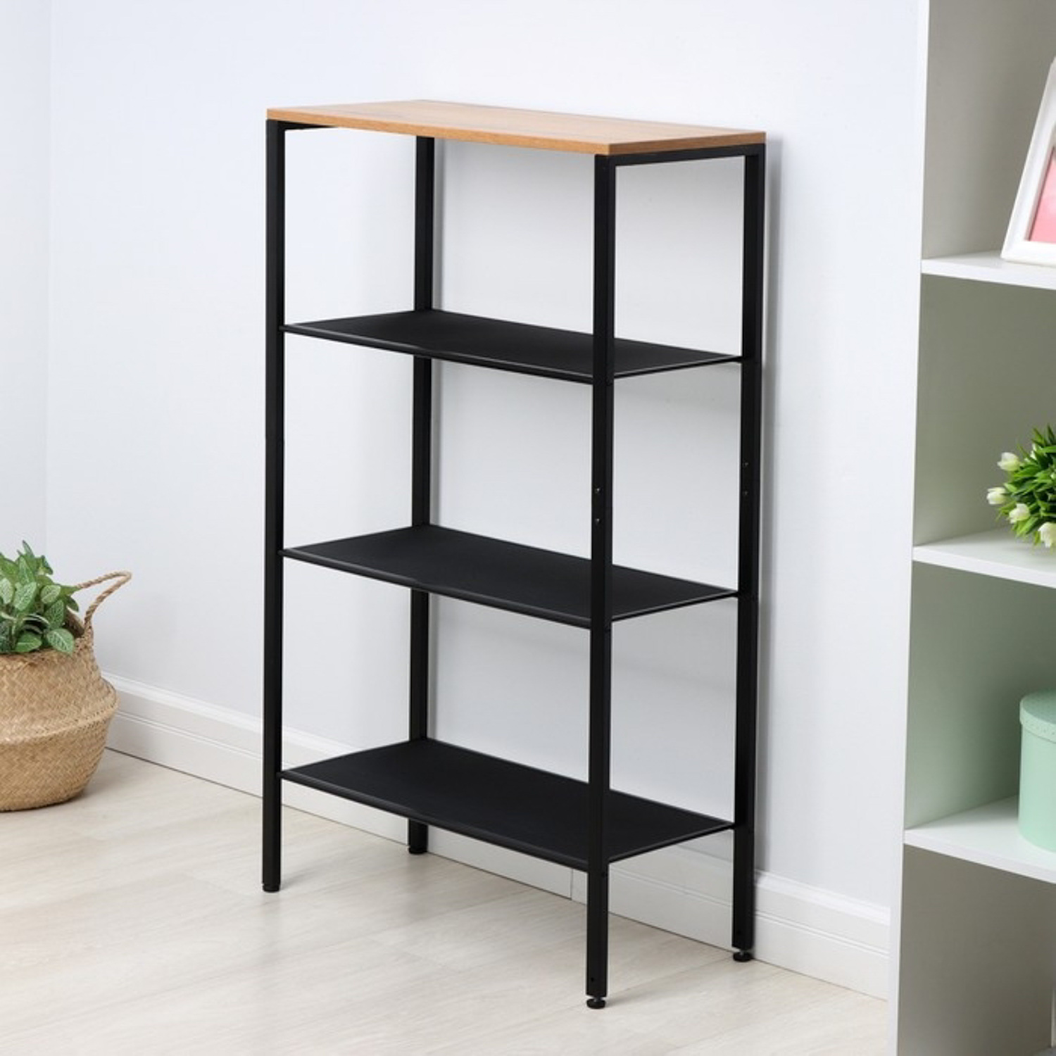 Стеллаж металл. "Торонто 24" 1140х300х670мм 4 полки Черный арт.СТТ25 Ч "ЗМИ" *1 Стеллаж металл. "Торонто 24" 1140х300х670мм 4 полки Черный арт.СТТ25 Ч "ЗМИ" *1