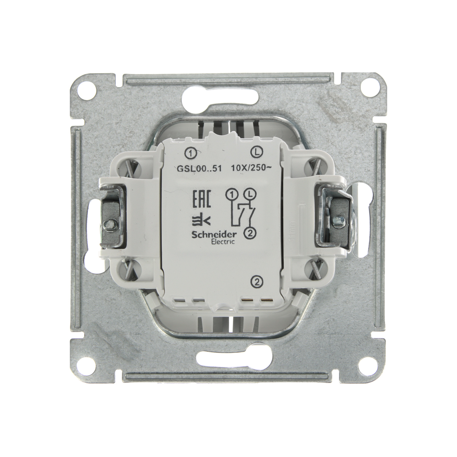 Механизм выключателя "Glossa" 2-м. алюм. SchE GSL000351  *1