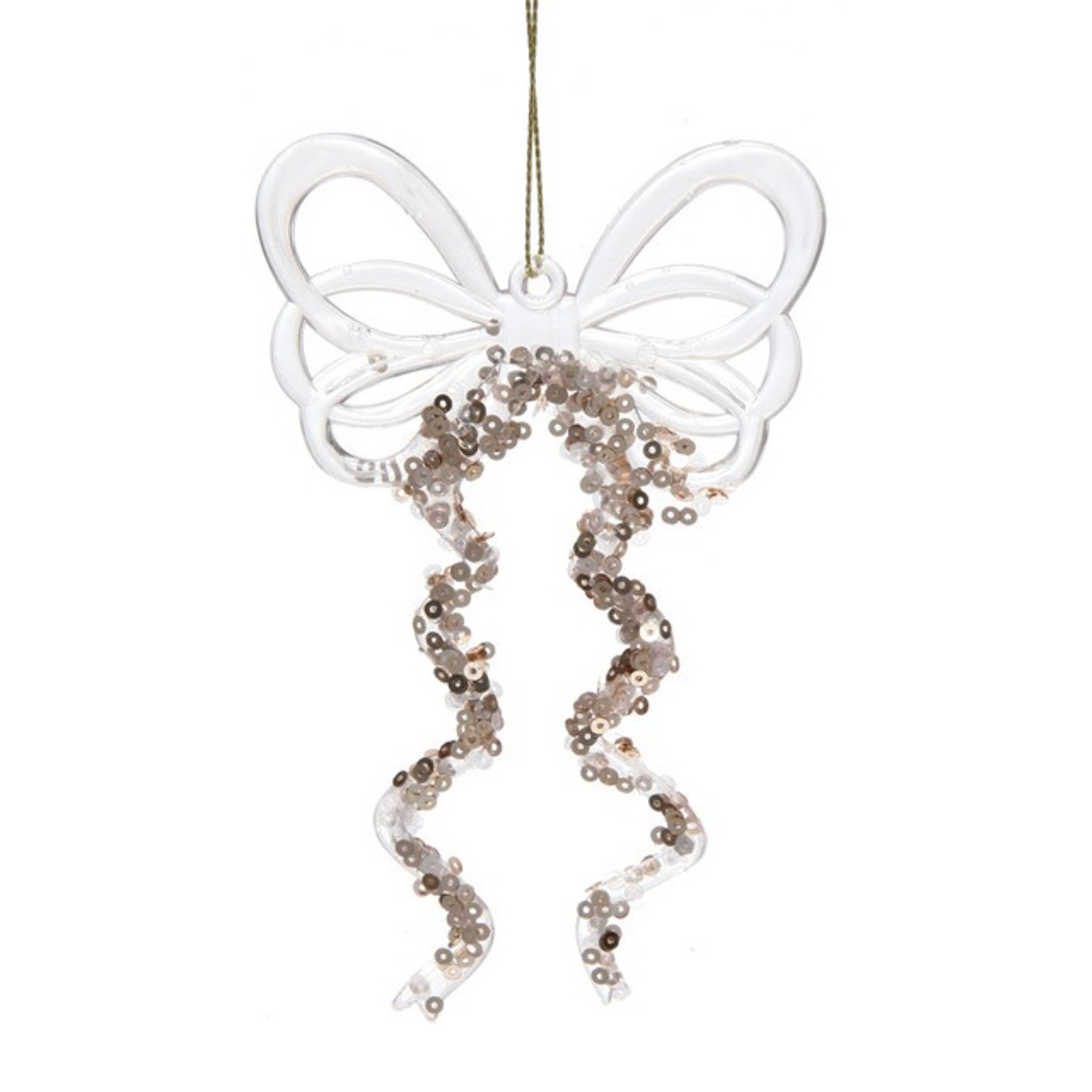 Подвеска "Сказочные блики" 8,,5*14 см, Белый/Золотой блеск Подвеска "Сказочные блики" 8,,5*14 см, Белый/Золотой блеск