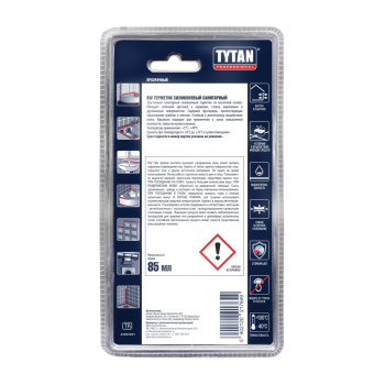 Герметик санитарный 85 мл TYTAN, силиконовый, прозрачный
