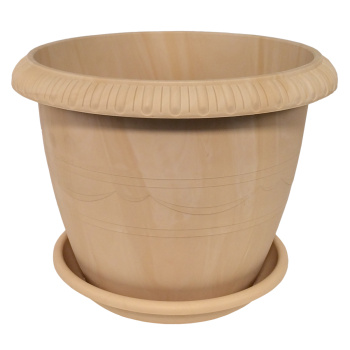 Кашпо пластм. "Lе Jardin" 2.8л, d верха 200мм h160мм с поддоном Зол.Мрамор 102-3 (Tek.A.Tek)*1/48 Кашпо пластм. "Lе Jardin" 2.8л, d верха 200мм h160мм с поддоном Зол.Мрамор 102-3 (Tek.A.Tek)*1/48