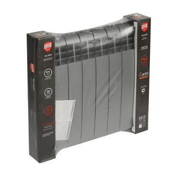 Радиатор биметаллический 8 секций Royal Thermo BiLiner, 500 мм, серый Радиатор биметаллический 8 секций Royal Thermo BiLiner, 500 мм, серый