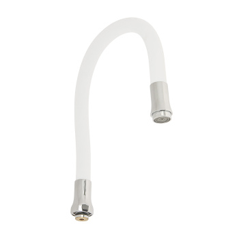 Излив для смесителя Рotato P68-2L гибкий силиконовый белый *1/10