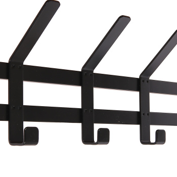 Вешалка настенная с полкой 2-х ярусная 670х270х545мм "Торонто 22Д" Черная ВСПТ22Д Ч ("ЗМИ") *1