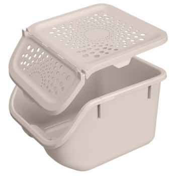 Контейнер д/овощей пластм. 7,8л 275Х240Х175мм Св.-Бежевый арт.434293034  ("Бытпласт")  *1/6