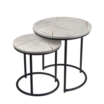 Стол журнальный МАТРЕШКА комплект столешниц 2 шт.ЛДСП Каспий светлы+Подстолье труба КРУГЛАЯ ЧЕРНАЯ*1 Стол журнальный МАТРЕШКА комплект столешниц 2 шт.ЛДСП Каспий светлы+Подстолье труба КРУГЛАЯ ЧЕРНАЯ*1