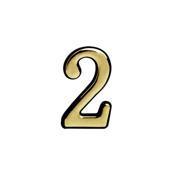 Номер квартирный самоклеющ. золото пластик №2 НОРА-М *10/100/500
