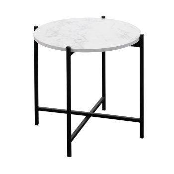 Столик журнальный сервировочный САБИЯ МРАМОР белый*1