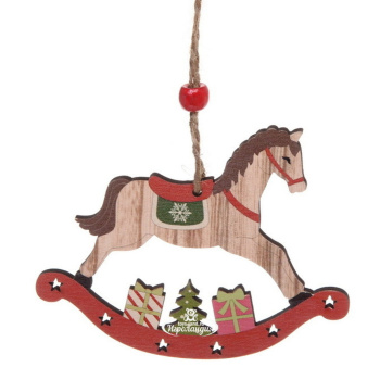 Украшение новогоднее подвесное "Весёлая лошадка" 10,5*10 см