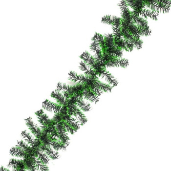 Гирлянда хвойная «Северное сияние» 2.7 м Серпантин, 180 веток, ПВХ, зеленый иней