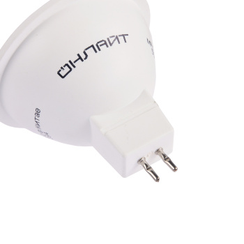 Лампа светодиодная ОНЛАЙТ, GU5.3, рефлектор MR16, 7 Вт, 490 Лм, 3000 К, теплый белый