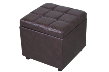 Пуф FORPOST, 42х41х40 см, куб, искусственная кожа, коричневый Пуф FORPOST, 42х41х40 см, куб, искусственная кожа, коричневый