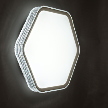 Светильник светодиодный акриловый 420мм 60W 9029 30W*2  white 3 реж., с пультом S=22м2 VERNER LIGHTI