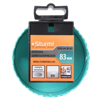 Коронка по металлу/дерево/пластик 83мм биметаллическая (1090-04-BI-83) Sturm *1/10