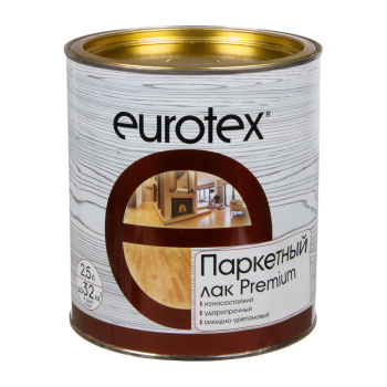 Лак алкидно-уретановый Eurotex Premium, 2.5 л, паркетный, полуматовый