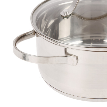 Кастрюля нерж. "Катунь" "Альта" 2,2л d18см термораспред. дно, Стекл. кр. KT-SET-005-22 *1/8