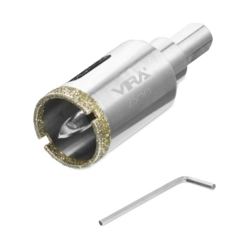 Коронка алмазная по керамике VIRA 25 мм, трехгранный хвостовик