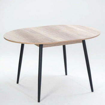 Стол раздв.КРУГЛЫЙ ОРИОН d950(+300)мм h750мм ЛДСП Дуб каньон+опора металл ЧЕРНЫЙ *1 Стол раздв.КРУГЛЫЙ ОРИОН d950(+300)мм h750мм ЛДСП Дуб каньон+опора металл ЧЕРНЫЙ *1