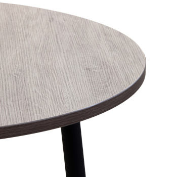 Стол обеденный круглый нераздв.СИЭТЛ d800мм h750мм ДУБ КАНЬОН+3 опоры d40мм мат.черный *1 Стол обеденный круглый нераздв.СИЭТЛ d800мм h750мм ДУБ КАНЬОН+3 опоры d40мм мат.черный *1