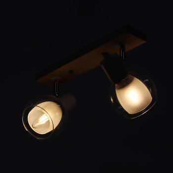 Светильник настенный (спот) N5105/2 WT+WOOD Е27 1*40Вт ( l=420;w=100;h=170)  VERNER LIGHTING *1 Светильник настенный (спот) N5105/2 WT+WOOD Е27 1*40Вт ( l=420;w=100;h=170)  VERNER LIGHTING *1