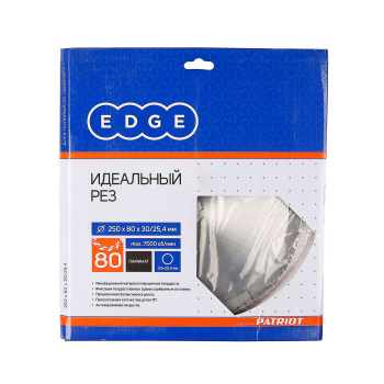 Диск пильный 250*30/25,4мм 80 зубьев по ламинату (810010036) EDGE PATRIOT *1/10 Диск пильный 250*30/25,4мм 80 зубьев по ламинату (810010036) EDGE PATRIOT *1/10