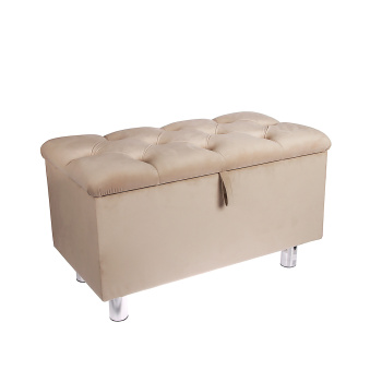 Банкетка FORPOST, 40х48х75 см, каретная стяжка, велюр конфетти крем, бежевый Банкетка FORPOST, 40х48х75 см, каретная стяжка, велюр конфетти крем, бежевый