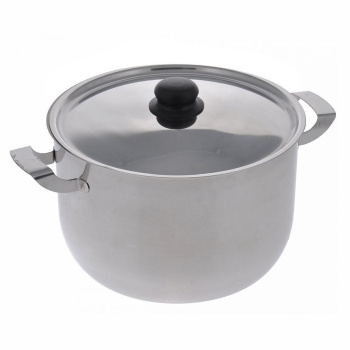 Кастрюля нерж. 8,0л "Дачная" d26см, выс.17,5см, d дна 20.6см, Мет.кр. 1с990 (Аша) *1/4